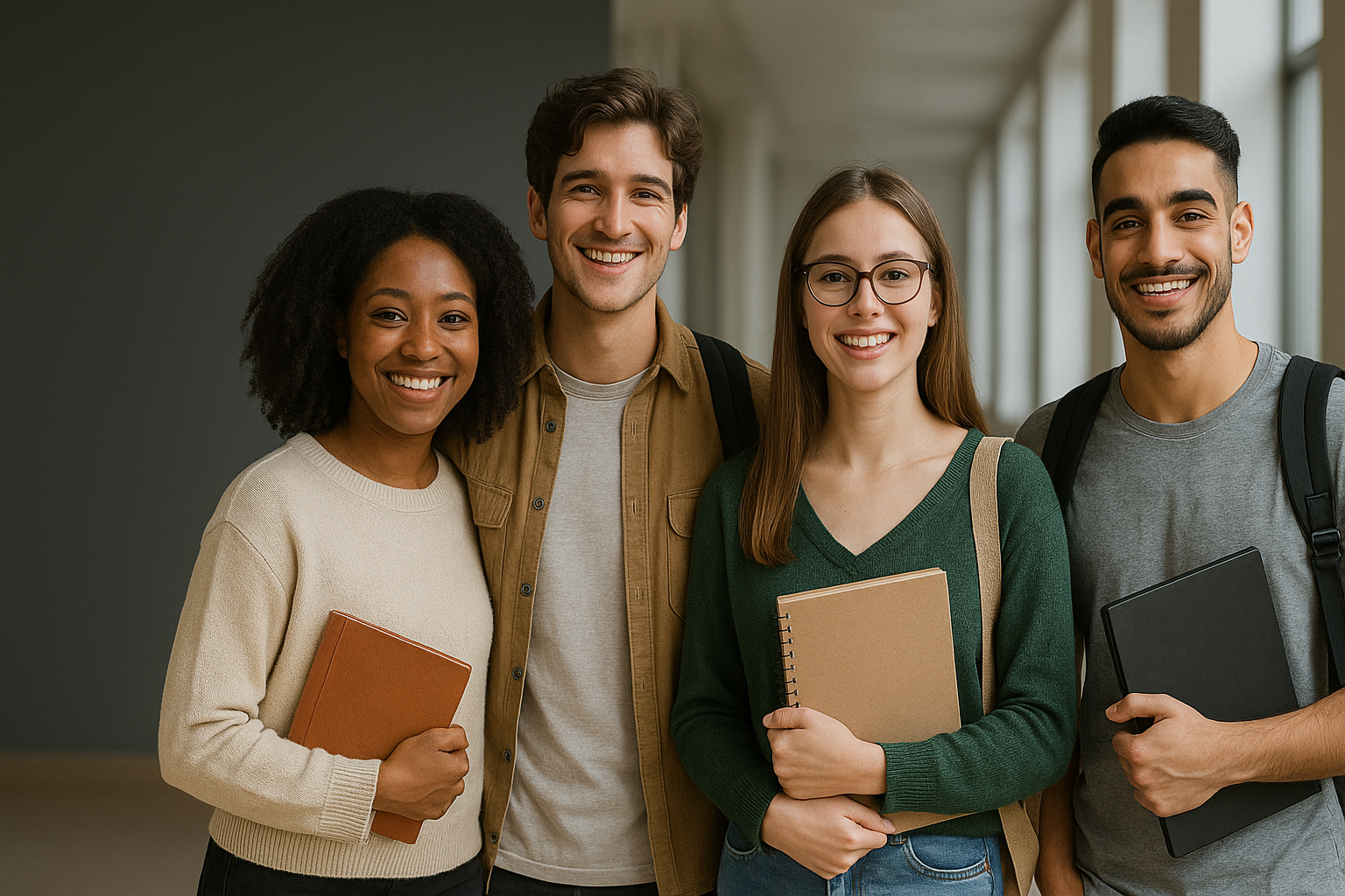 Diverse group of international students